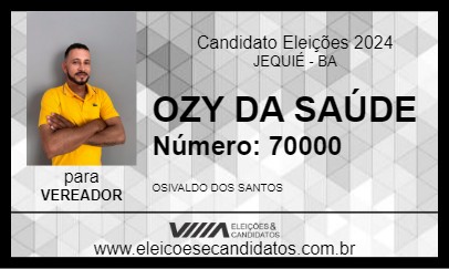 Candidato OZY DA SAÚDE 2024 - JEQUIÉ - Eleições