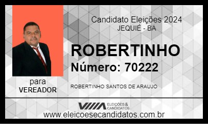 Candidato ROBERTINHO  2024 - JEQUIÉ - Eleições