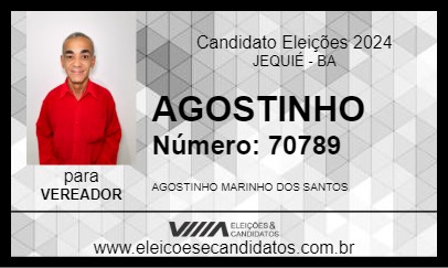 Candidato AGOSTINHO 2024 - JEQUIÉ - Eleições