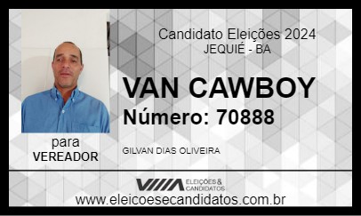 Candidato VAN CAWBOY 2024 - JEQUIÉ - Eleições