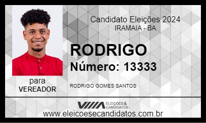 Candidato RODRIGO 2024 - IRAMAIA - Eleições