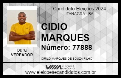 Candidato CIDIO MARQUES 2024 - ITANAGRA - Eleições