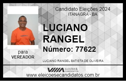 Candidato LUCIANO RANGEL 2024 - ITANAGRA - Eleições