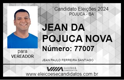 Candidato JEAN DA POJUCA NOVA 2024 - POJUCA - Eleições