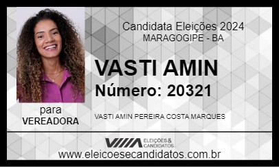 Candidato VASTI DE ROMÁRIO 2024 - MARAGOGIPE - Eleições