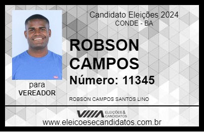 Candidato ROBSON CAMPOS 2024 - CONDE - Eleições