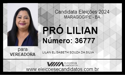 Candidato PRÓ LILIAN 2024 - MARAGOGIPE - Eleições