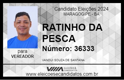 Candidato RATINHO DA PESCA 2024 - MARAGOGIPE - Eleições