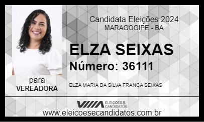 Candidato ELZA SEIXAS 2024 - MARAGOGIPE - Eleições