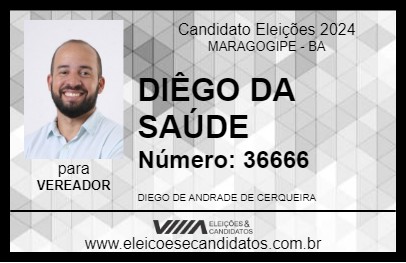 Candidato DIÊGO DA SAÚDE 2024 - MARAGOGIPE - Eleições