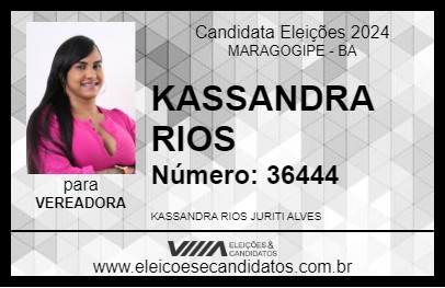 Candidato KASSANDRA RIOS 2024 - MARAGOGIPE - Eleições