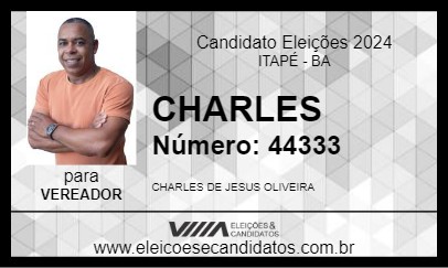 Candidato CHARLES 2024 - ITAPÉ - Eleições