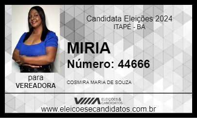 Candidato MIRIA 2024 - ITAPÉ - Eleições