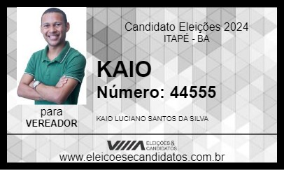 Candidato KAIO 2024 - ITAPÉ - Eleições