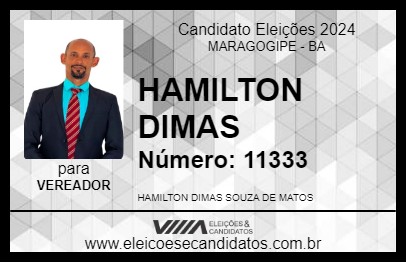 Candidato HAMILTON DIMAS 2024 - MARAGOGIPE - Eleições