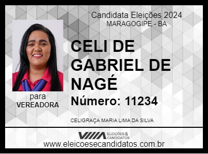 Candidato CELI DE GABRIEL DE NAGÉ 2024 - MARAGOGIPE - Eleições