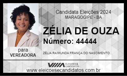 Candidato ZÉLIA DE OUZA 2024 - MARAGOGIPE - Eleições