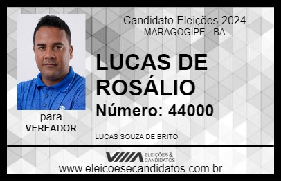 Candidato LUCAS DE ROSÁLIO 2024 - MARAGOGIPE - Eleições