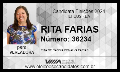 Candidato RITA FARIAS 2024 - ILHÉUS - Eleições