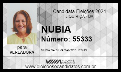 Candidato NUBIA 2024 - JIQUIRIÇÁ - Eleições