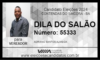 Candidato DILA DO SALÃO 2024 - CONTENDAS DO SINCORÁ - Eleições