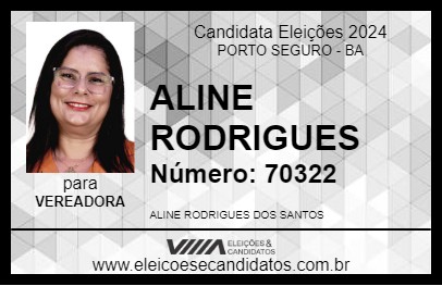 Candidato ALINE RODRIGUES 2024 - PORTO SEGURO - Eleições