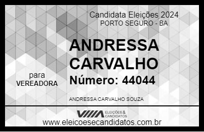 Candidato ANDRESSA CARVALHO 2024 - PORTO SEGURO - Eleições