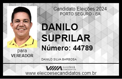 Candidato DANILO SUPRILAR 2024 - PORTO SEGURO - Eleições