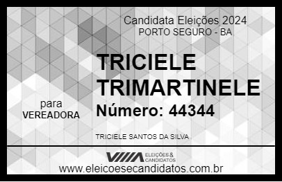 Candidato TRICIELE TRIMARTINELE 2024 - PORTO SEGURO - Eleições