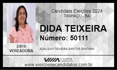 Candidato DIDA TEIXEIRA  2024 - TANHAÇU - Eleições