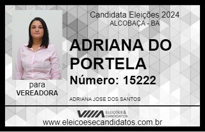 Candidato ADRIANA DO PORTELA 2024 - ALCOBAÇA - Eleições