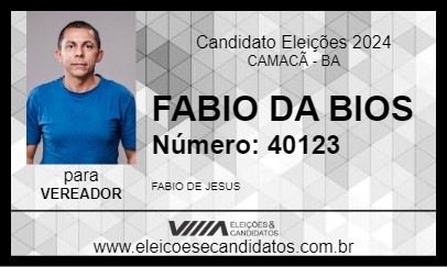 Candidato FABIO DA BIOS 2024 - CAMACÃ - Eleições