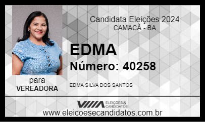 Candidato EDMA 2024 - CAMACÃ - Eleições