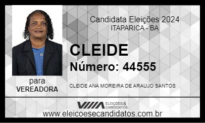 Candidato CLEIDE 2024 - ITAPARICA - Eleições