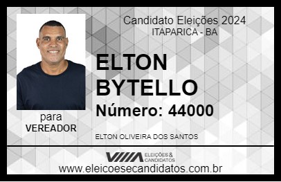 Candidato ELTON BYTELLO 2024 - ITAPARICA - Eleições