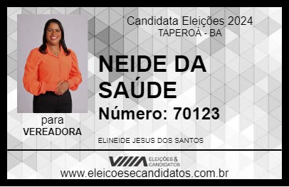 Candidato NEIDE DA SAÚDE 2024 - TAPEROÁ - Eleições