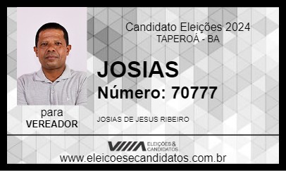 Candidato JOSIAS 2024 - TAPEROÁ - Eleições