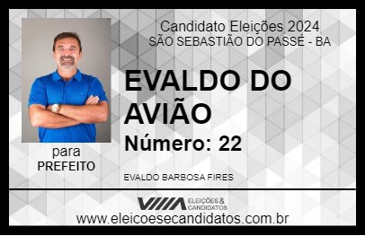 Candidato EVALDO DO AVIÃO 2024 - SÃO SEBASTIÃO DO PASSÉ - Eleições