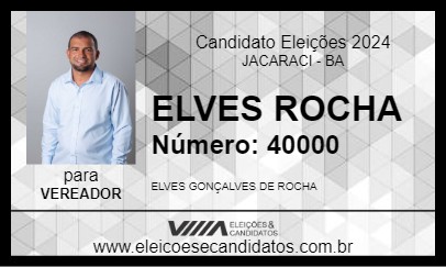 Candidato ELVES ROCHA 2024 - JACARACI - Eleições