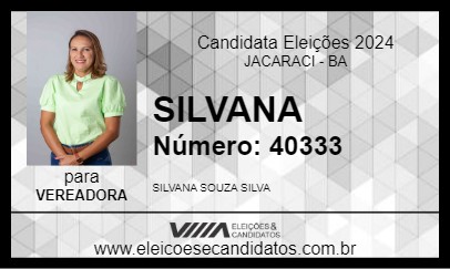 Candidato SILVANA 2024 - JACARACI - Eleições