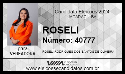 Candidato ROSELI 2024 - JACARACI - Eleições