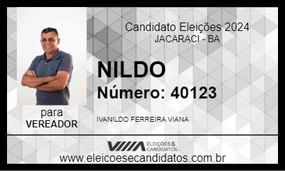 Candidato NILDO 2024 - JACARACI - Eleições