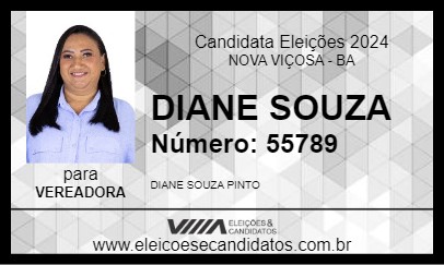 Candidato DIANE SOUZA 2024 - NOVA VIÇOSA - Eleições