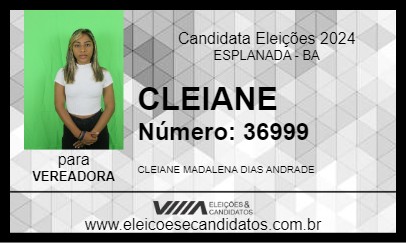 Candidato CLEIANE 2024 - ESPLANADA - Eleições