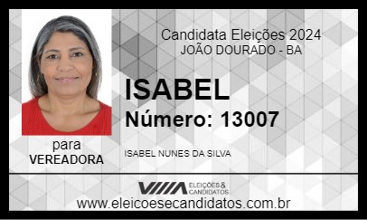 Candidato ISABEL 2024 - JOÃO DOURADO - Eleições