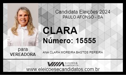 Candidato CLARA 2024 - PAULO AFONSO - Eleições