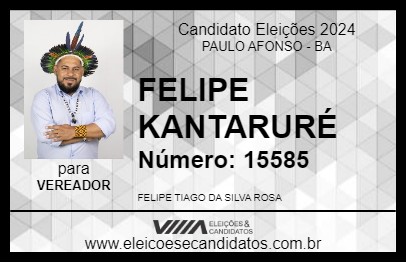 Candidato FELIPE KANTARURÉ 2024 - PAULO AFONSO - Eleições