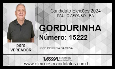 Candidato GORDURINHA 2024 - PAULO AFONSO - Eleições