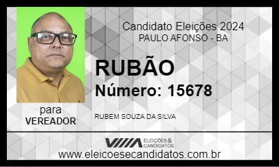 Candidato RUBÃO 2024 - PAULO AFONSO - Eleições