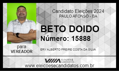 Candidato BETO DOIDO 2024 - PAULO AFONSO - Eleições